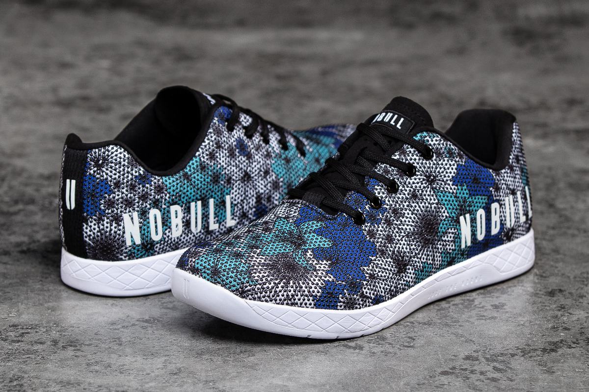 Nobull Superfabric Men\'s Trainers Midnight Floral | Australia (EL6837)